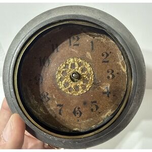 Westclox Waterbury ? Wind Up Vintage Antique Alarm Metal Clock W/key For Parts